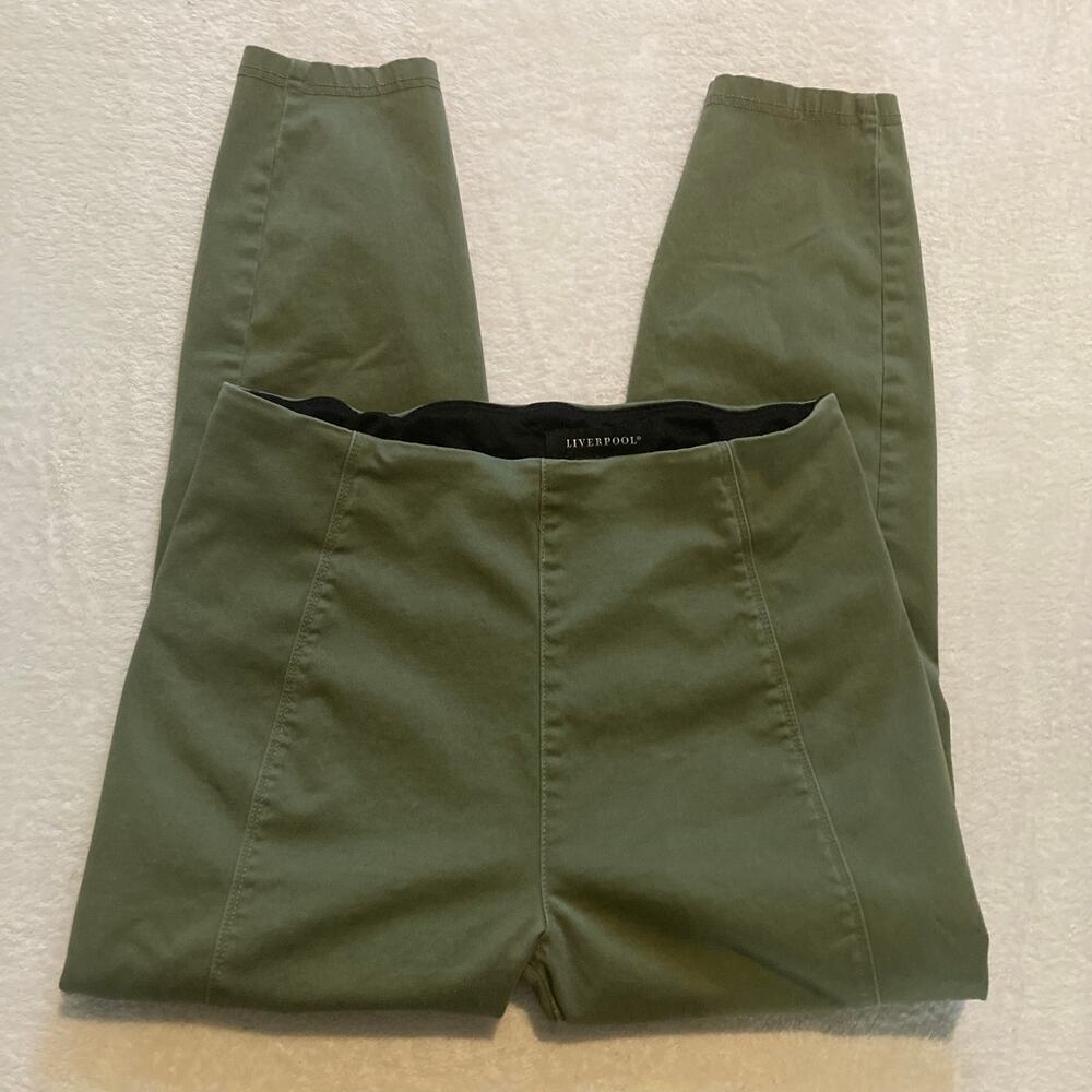 Liverpool Women's Olive High Waisted Trousers Size 12 - Picture 3 of 8